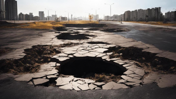 Грязь и ямы вынуждены терпеть жители центра Астаны из-за семьи Сатыбалды